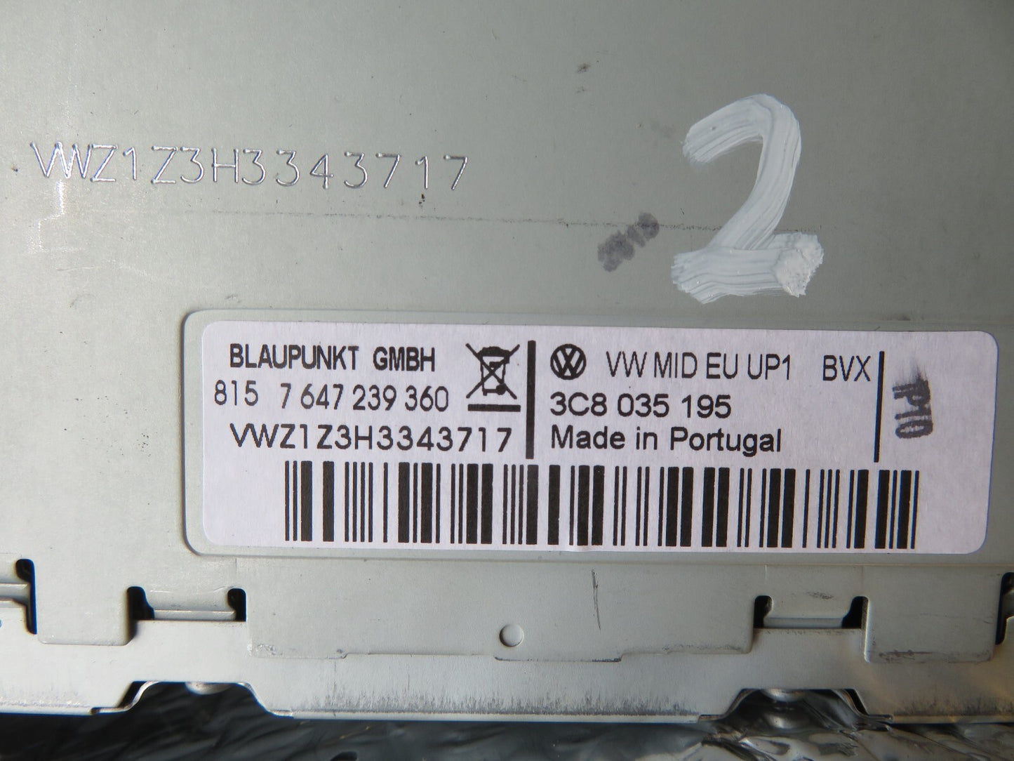 VOLKSWAGEN VW TOURAN CD RADIO HEAD UNIT 3C8035195 2003-2010 AMS1410-2