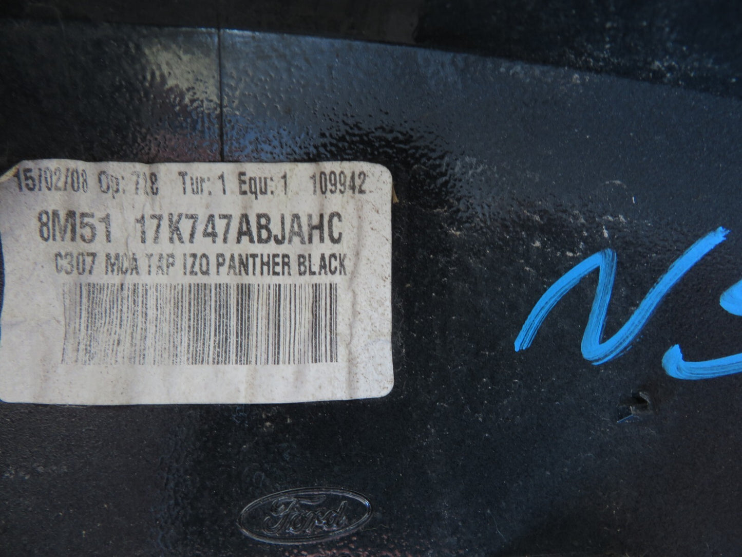 FORD FOCUS MK2 NS PASSENGER DOOR MIRROR COVER IN PANTHER BLACK 2008-2011 AMS1410