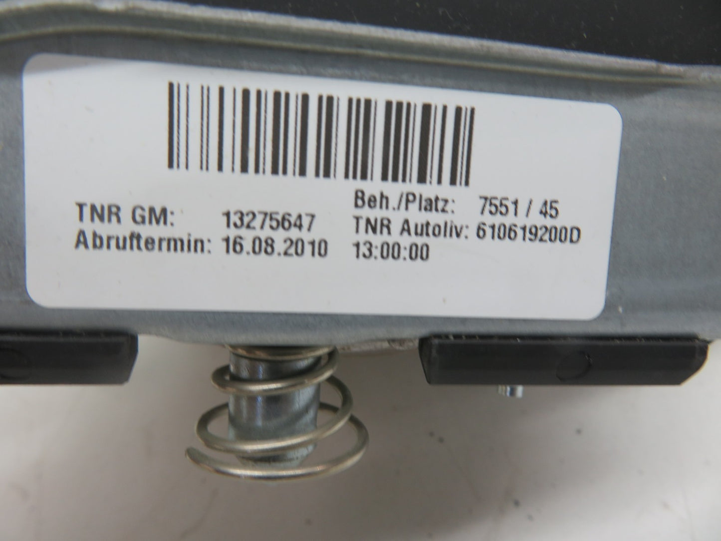 VAUXHALL INSIGNIA STEERING WHEEL AIR BAG 13275647 2008-2016 1437-2