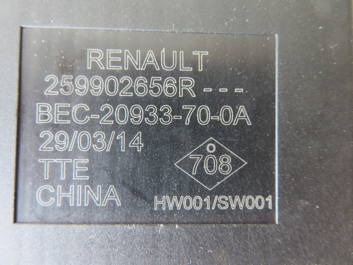 RENAULT TWINGO BODY CONTROL MODULE 259902656r 2014-2017 AMS1558