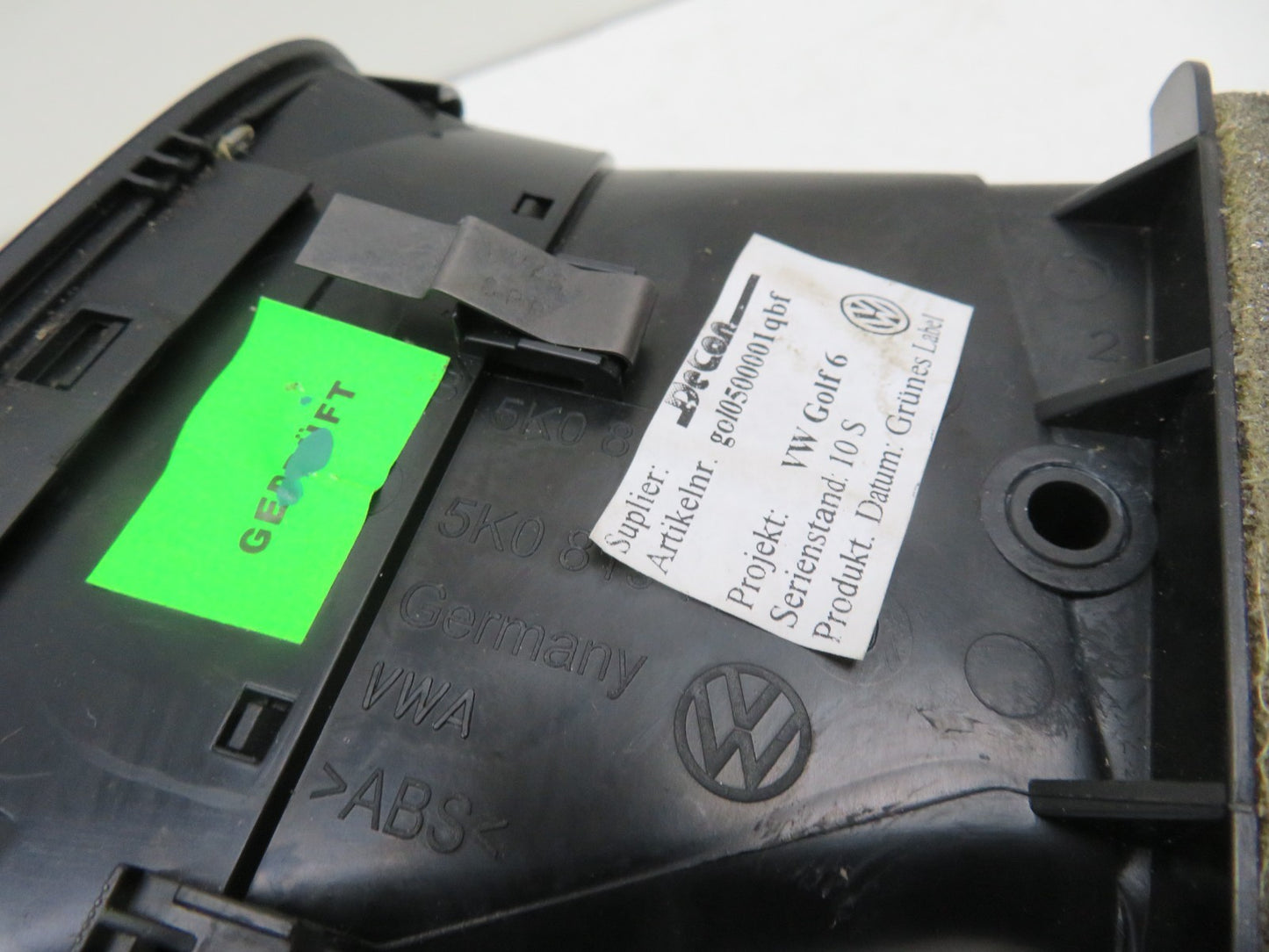 VW GOLF MK6 NS PASSENGER DASHBOARD AIR VENT 2009-2013 1546-2