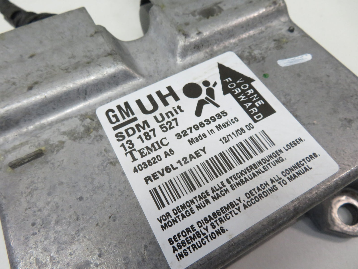 VAUXHALL CORSA D 3DR AIR BAG CONTROL MODULE 13187527 2006-2011 1700-1