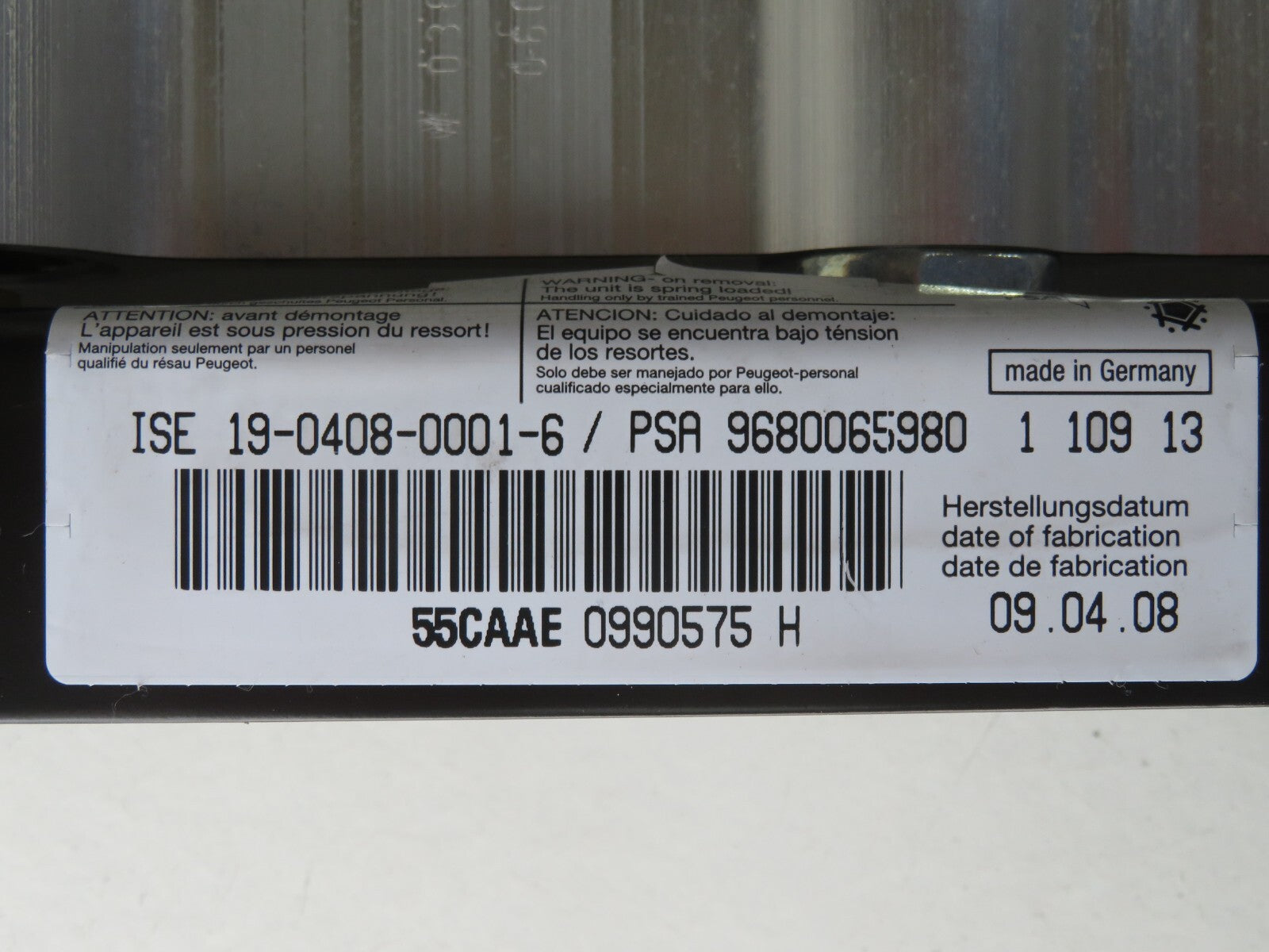 PEUGEOT 207CC  ROLL OVER BAR 9680065980 2006-2013 REF1