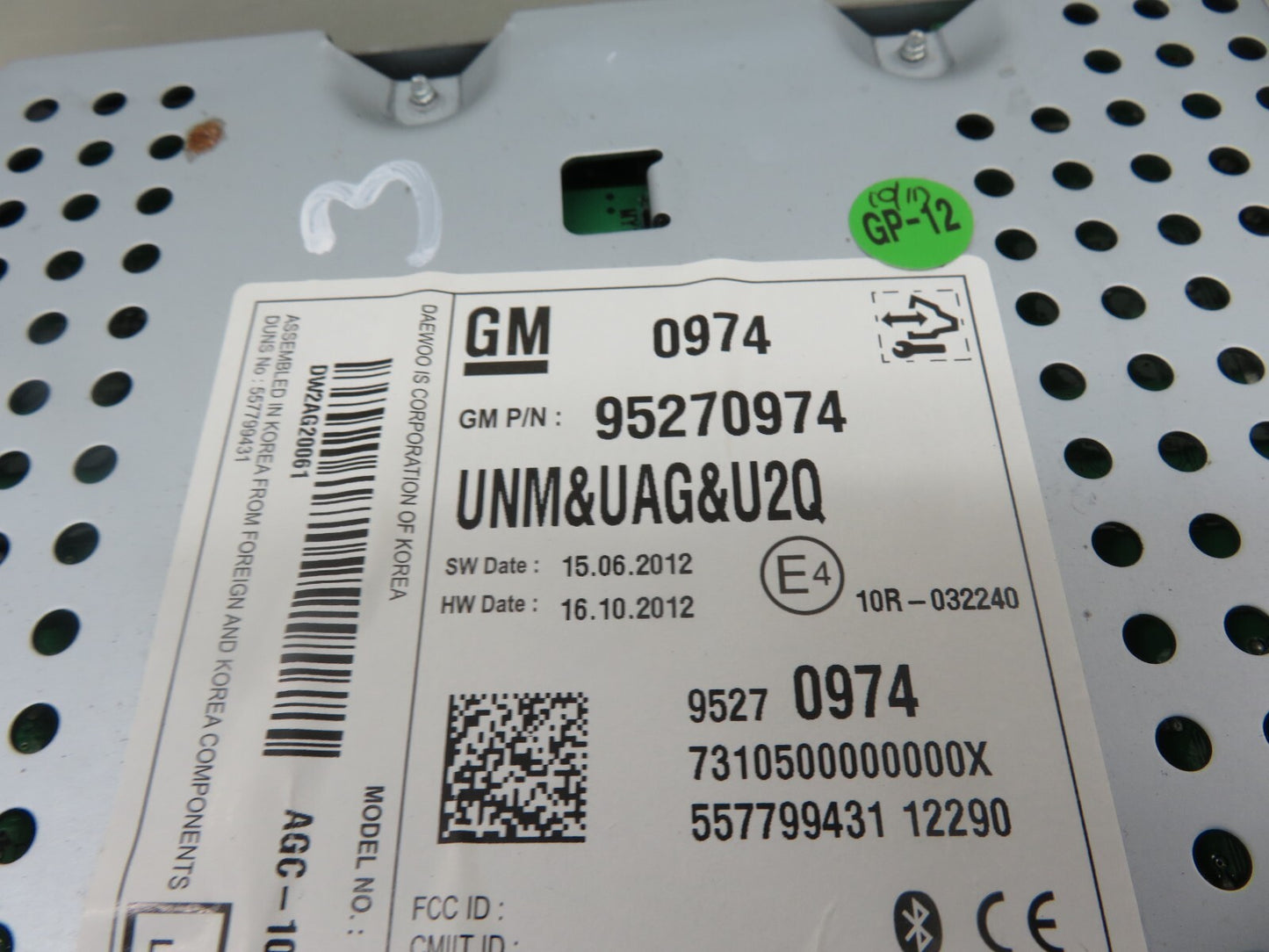 VAUXHALL MOKKA RADIO CD HEAD UNIT 95270974 2012-2016 1600-3