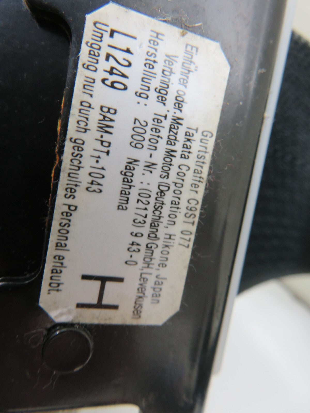 MAZDA CX7 NSF PASSENGER FRONT SEAT BELT TK-AH2-EH910 2009-2012 1617-3