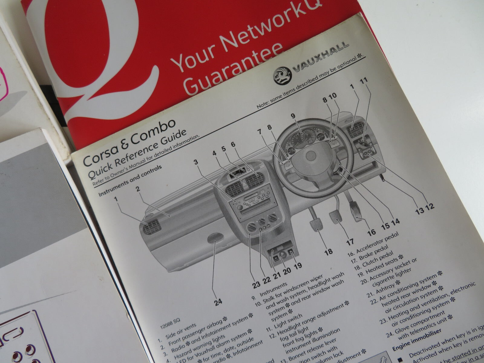 VAUXHALL CORSA C OWNERS MANUAL WITH FOLDER 2000-2006 HM1-24