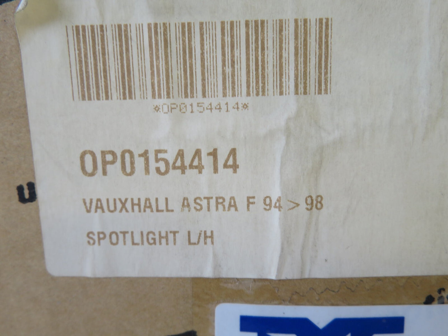 NS PASSENGER LH FRONT FOG LIGHT FOR VAUXHALL ASTRA 1994-1998 OP0154414