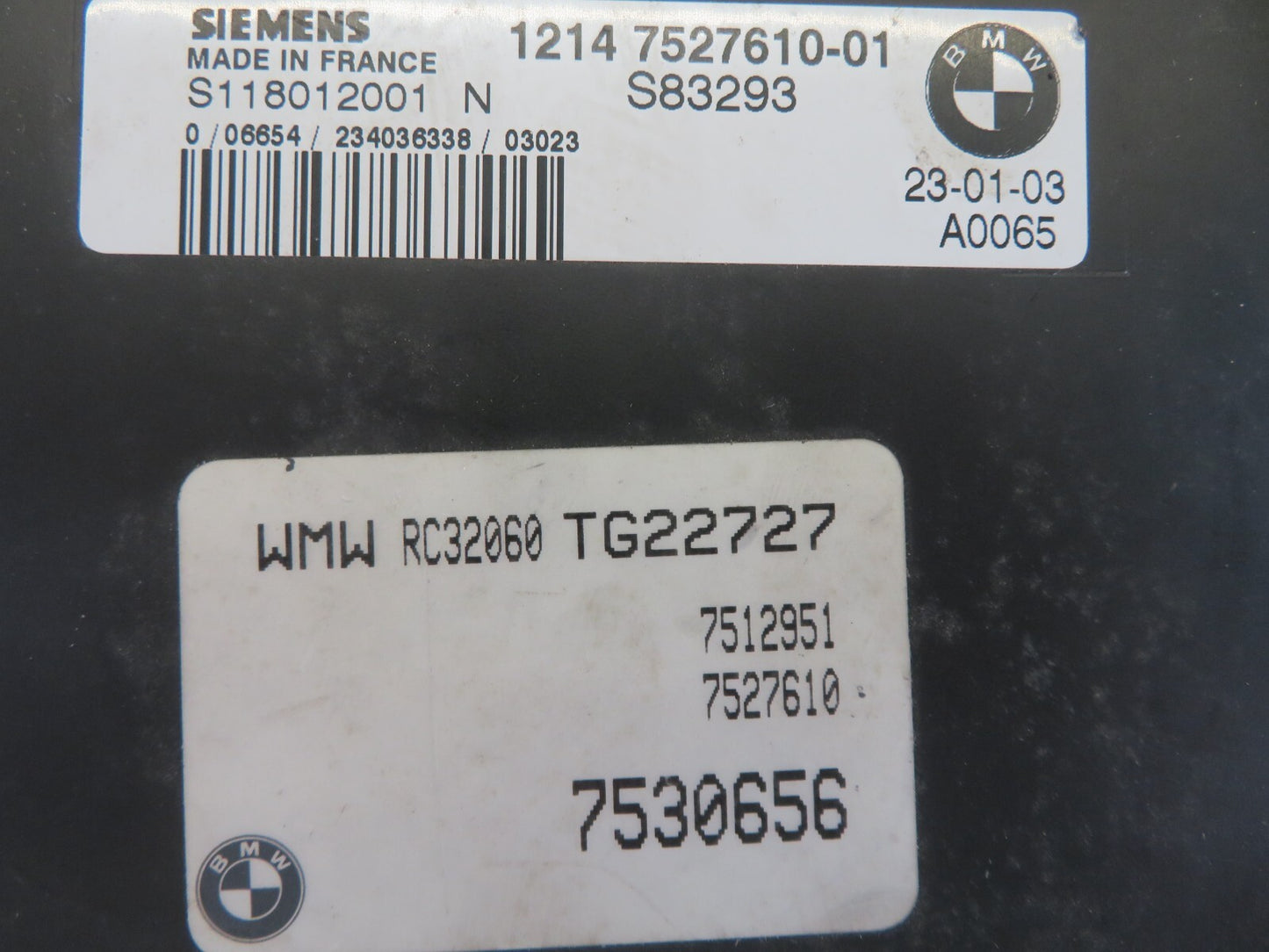 BMW MINI COOPER R52 ENGINE ECU 7527610 2004-2006 A2018-29