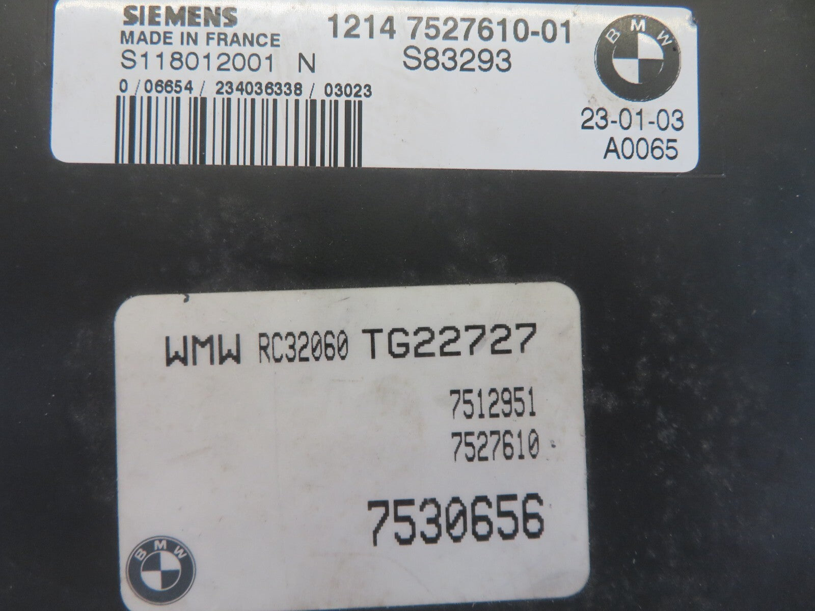 BMW MINI COOPER R52 ENGINE ECU 7527610 2004-2006 A2018-29