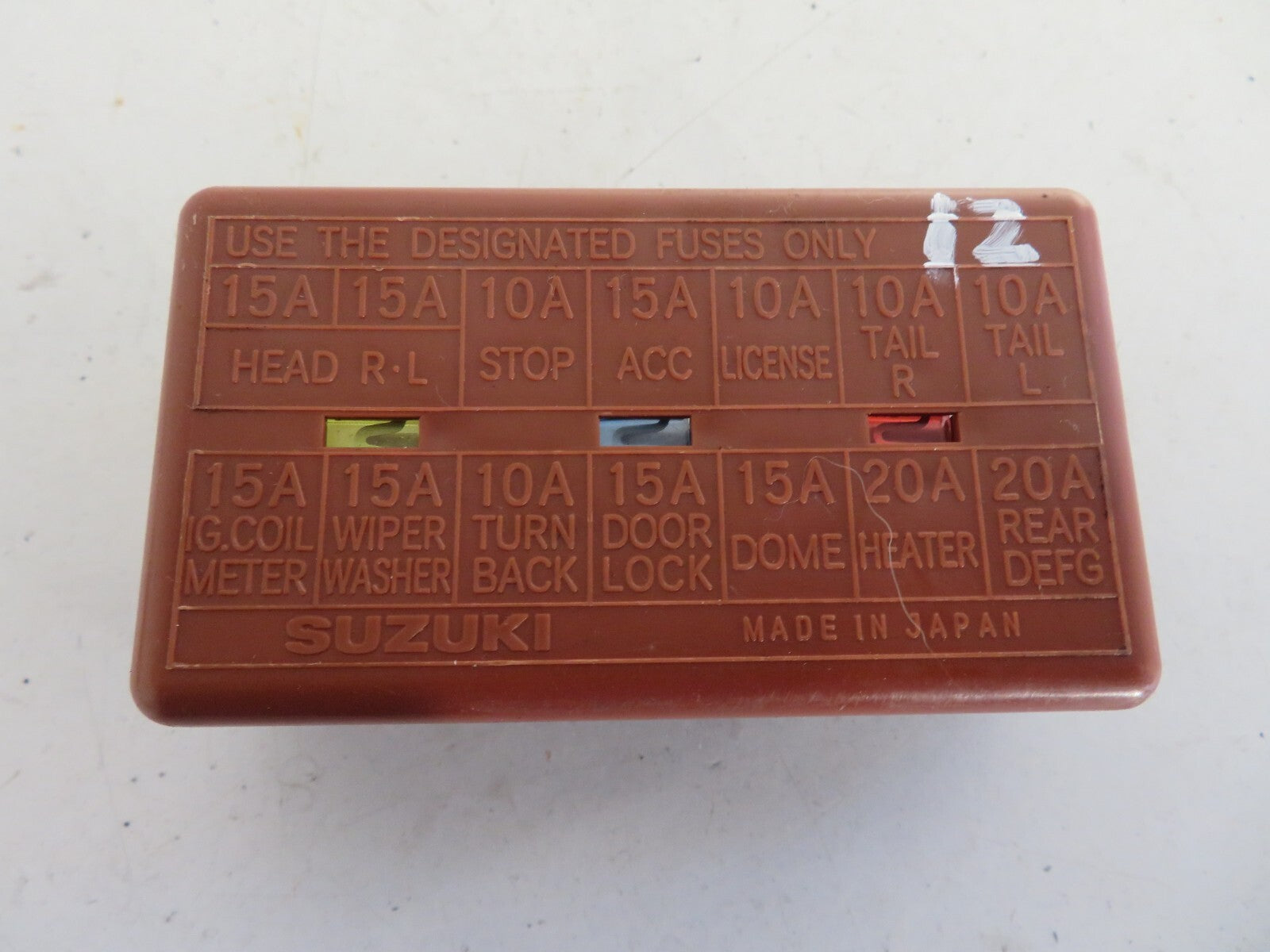 SUZUKI SWIFT GLS FUSE BOX COVER 1988-2002 1439-12