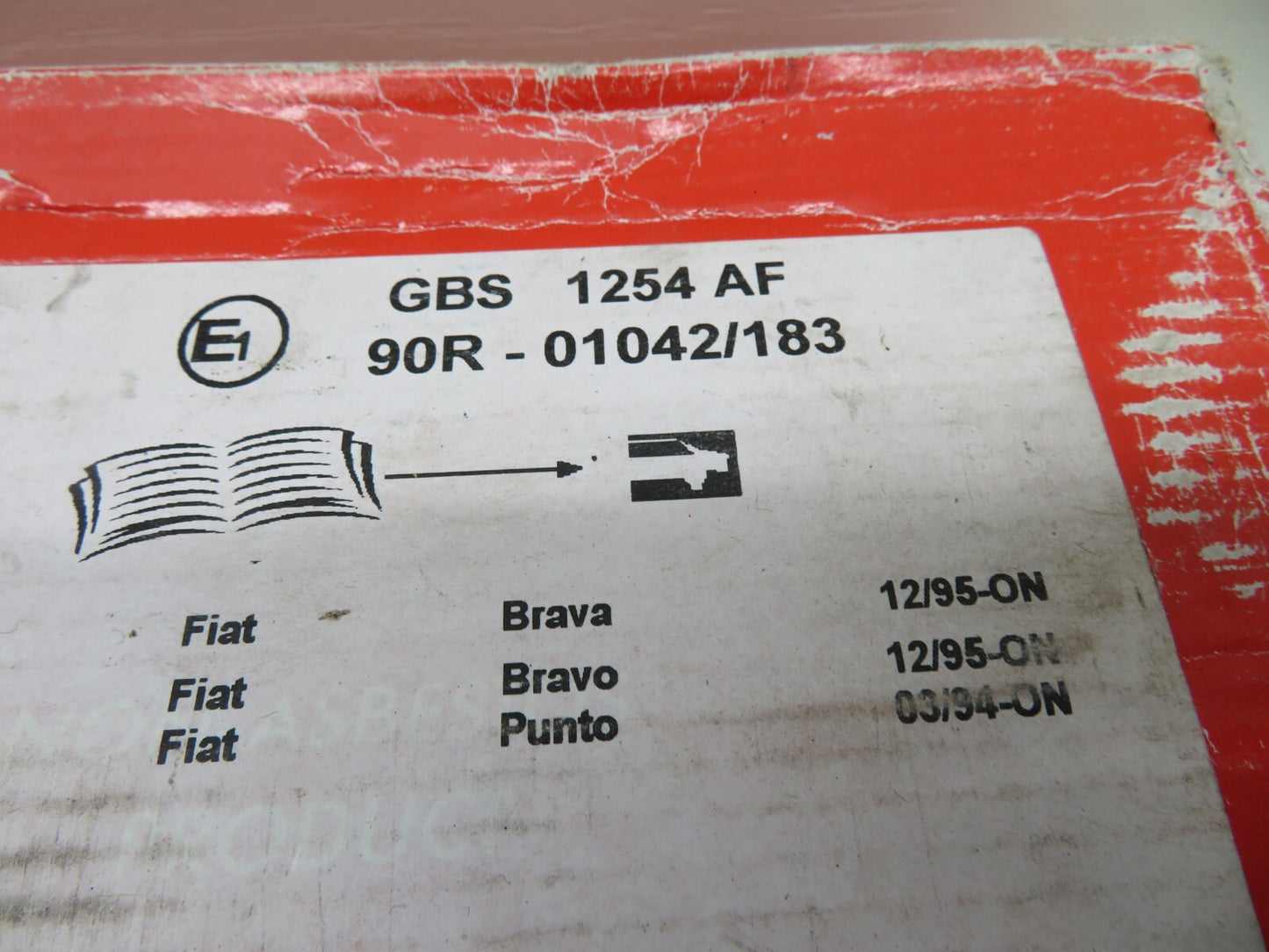 REAR BRAKE SHOES FOR FIAT BRAVO PUNTO UNIPART GBS1254AF 1994-1999