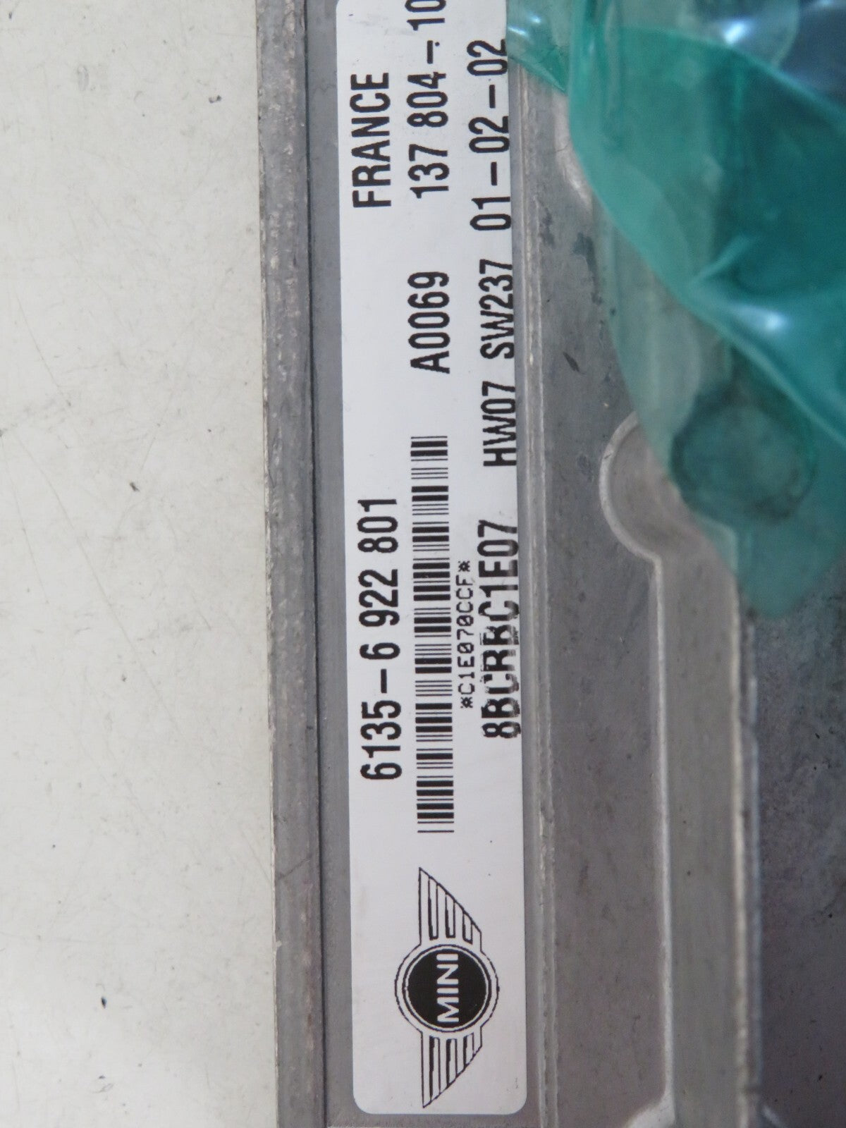 BMW MINI COOPER ENGINE ECU KIT 7521545 2000-2005 A1835-1