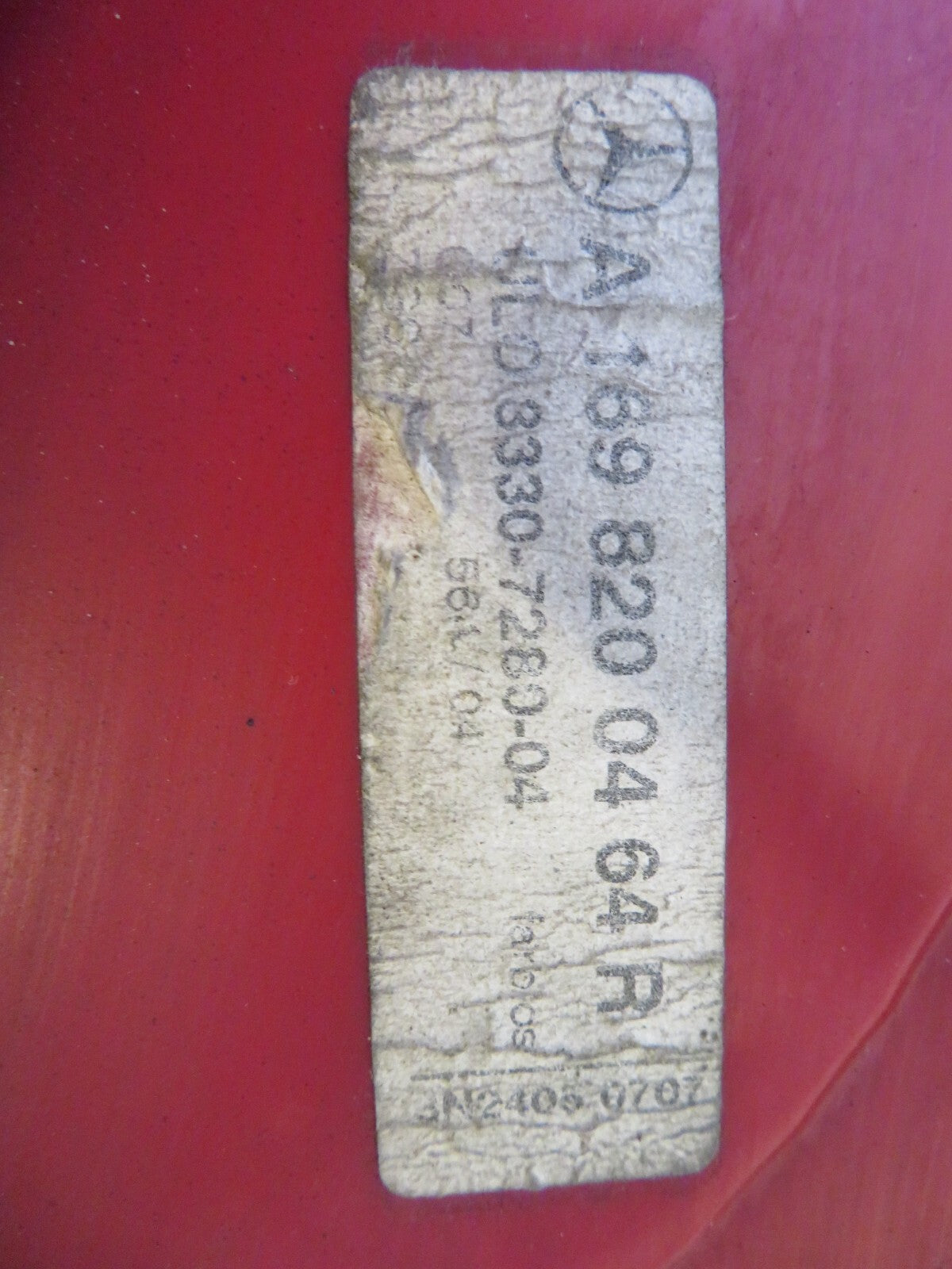 MERCEDES A CLASS OS REAR TAIL LIGHT A1698200464R 2005-2008