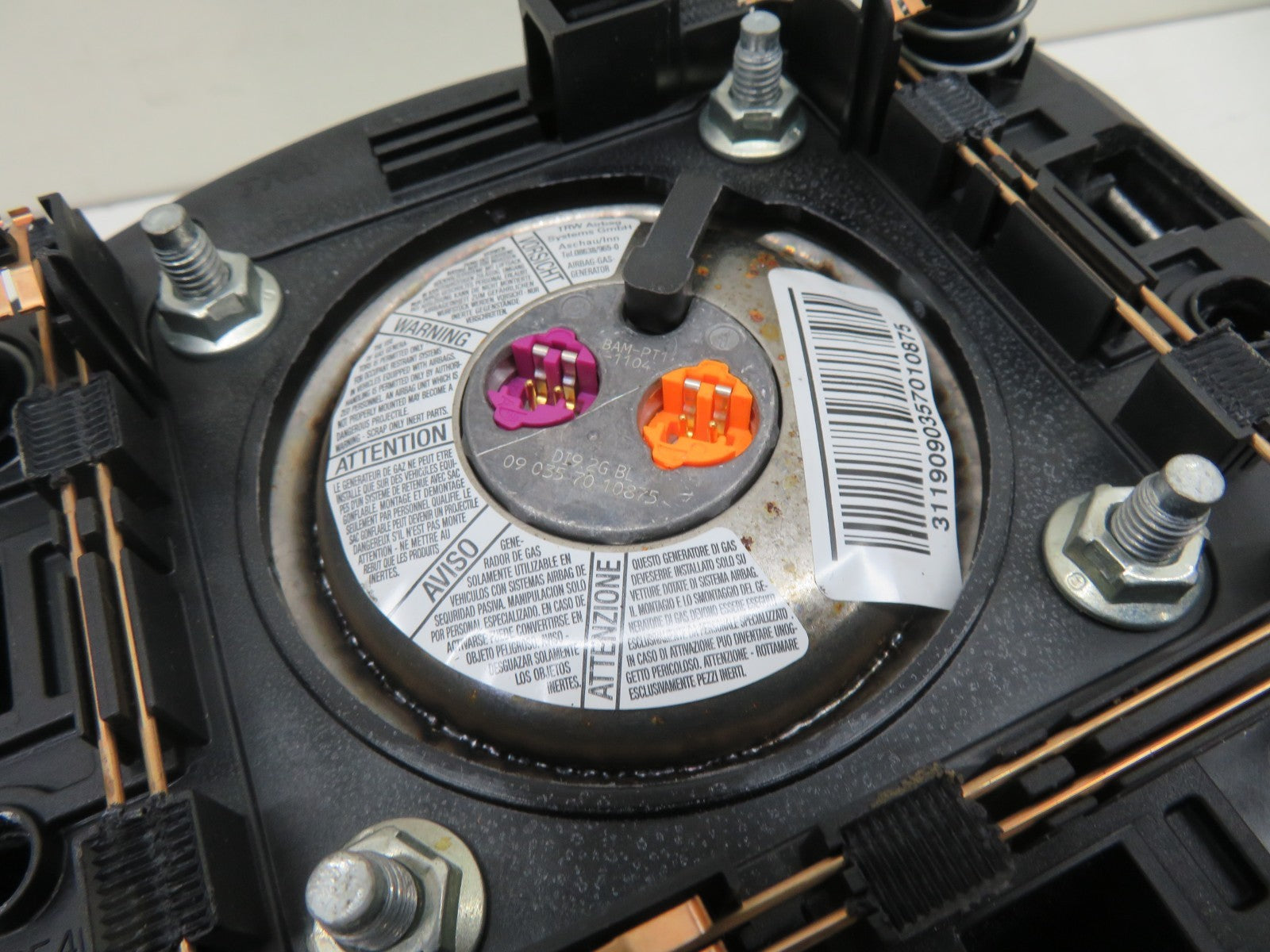 FIAT 500 STEERING WHEEL AIR BAG 735452883 2010-2013 1609-3