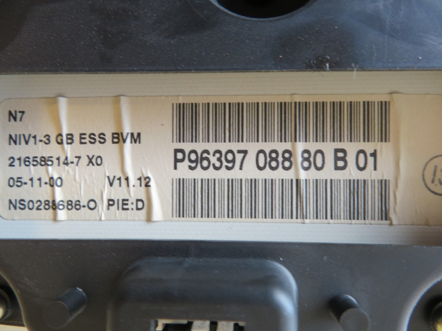 CITROEN XSARA PICASSO INSTRUMENT SPEEDO CLUSTER 9639708880B 2000-2007 AS1547