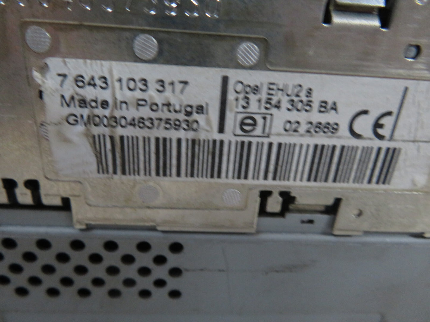 VAUXHALL ASTRA H RADIO CD HEAD UNIT 13154305 2001-2014 MIX1500-9