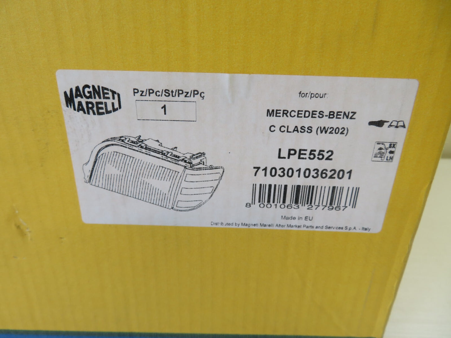 NS PASSENGER LH BOSCH HEADLIGHT 0301036201 FOR MERCEDES C CLASS 1993-2000 #RMS