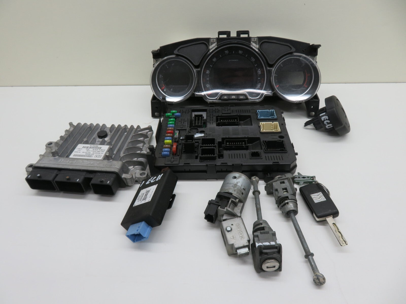 CITROEN C5 X7 ENGINE ECU LOCK SET 9663548180 2008-2015 1528