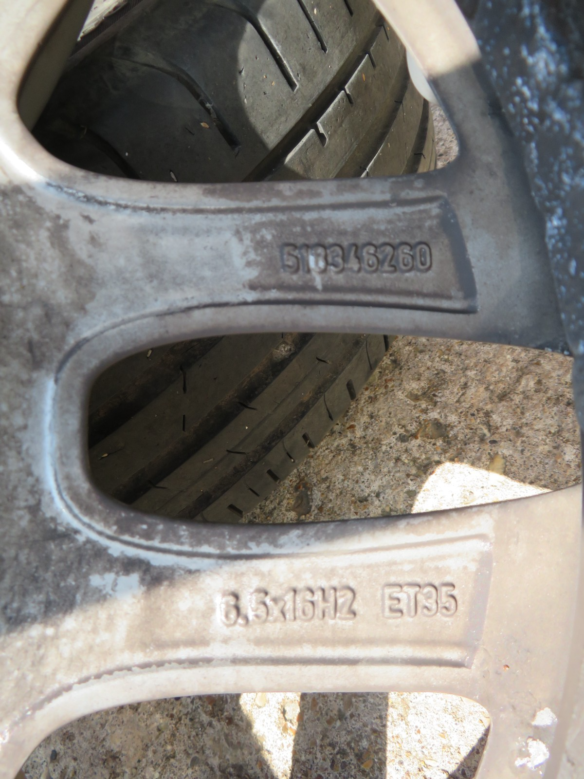 FIAT 500 DIESEL EDITION R16 16" ALLOY WHEELS WITH TYRES 518346260 NEED REFURB