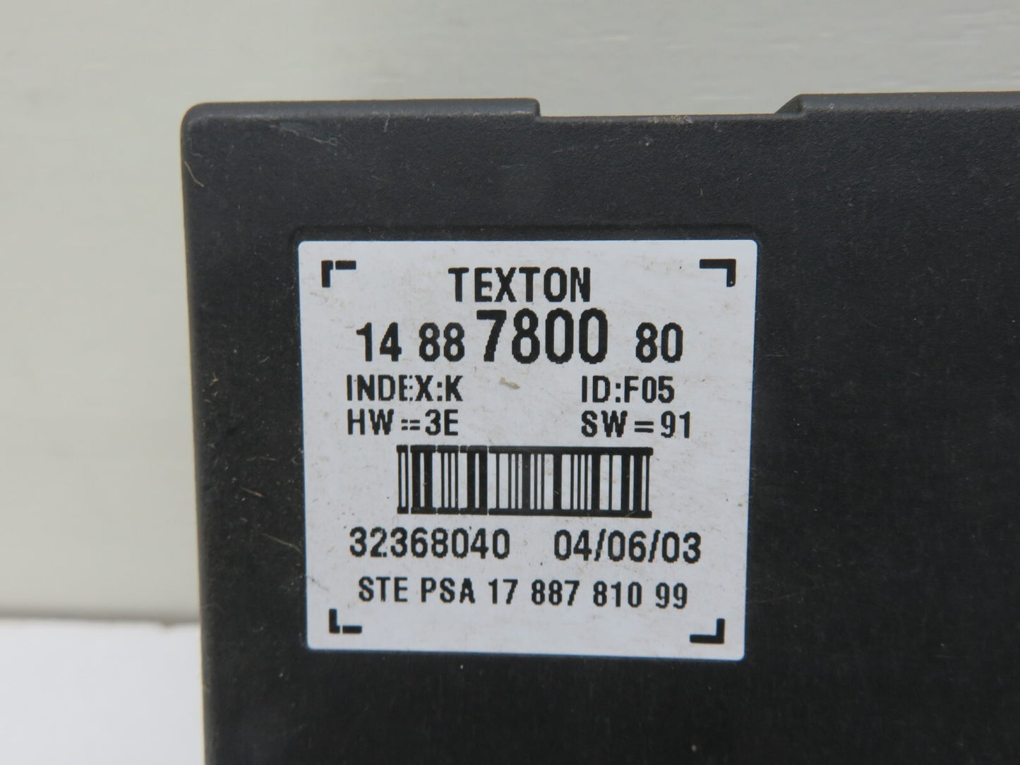 CITROEN C8 REAR DOOR CONTROL MODULE 1488780080 2002-2010 1728-3