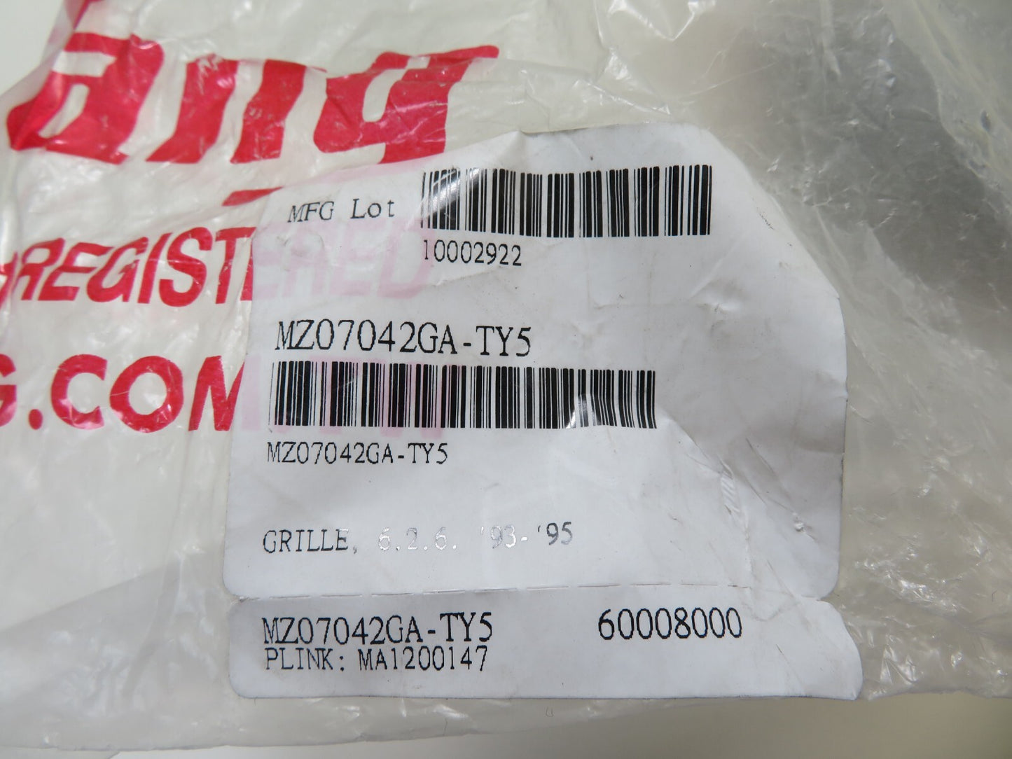 FRONT GRILLE FOR MAZDA 626 MZ07042GA FOR YEARS 1991-1997