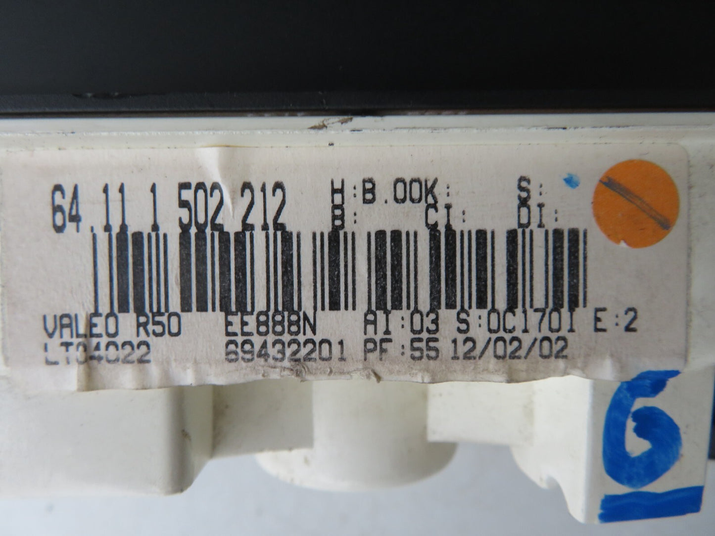 BMW MINI COOPER R50 HEATER CLIMATE CONTROLS 1502212 2000-2006 A0925-6