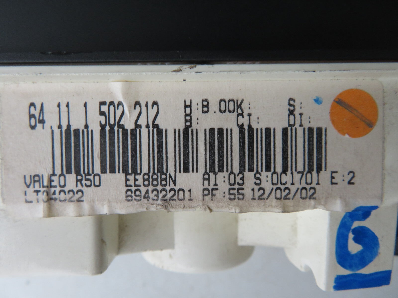 BMW MINI COOPER R50 HEATER CLIMATE CONTROLS 1502212 2000-2006 A0925-6