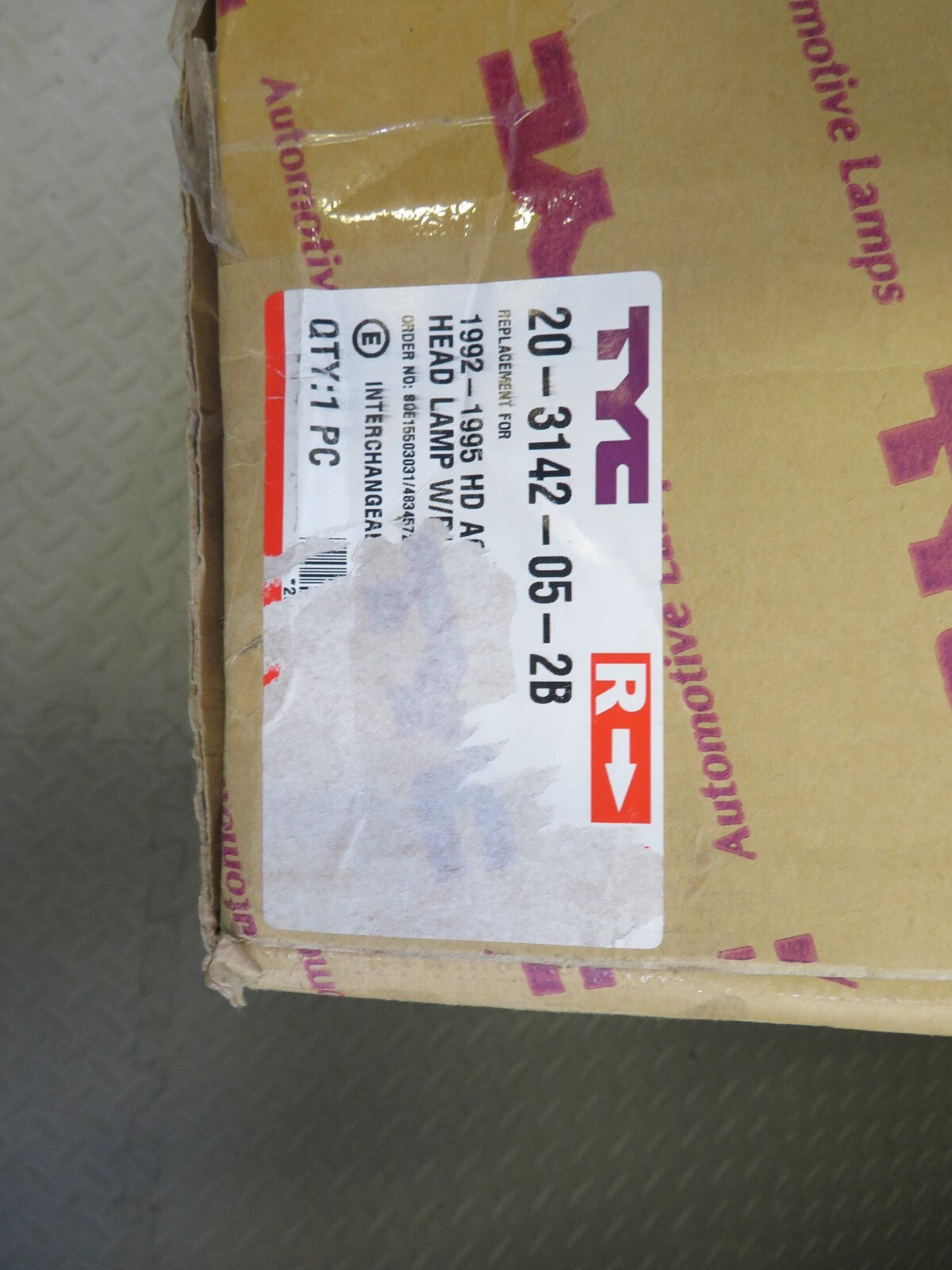 OS DRIVER RH HEADLIGHT TYC 20-3142-05-2B FITS HONDA ACCORD 1992-1995 #LSM