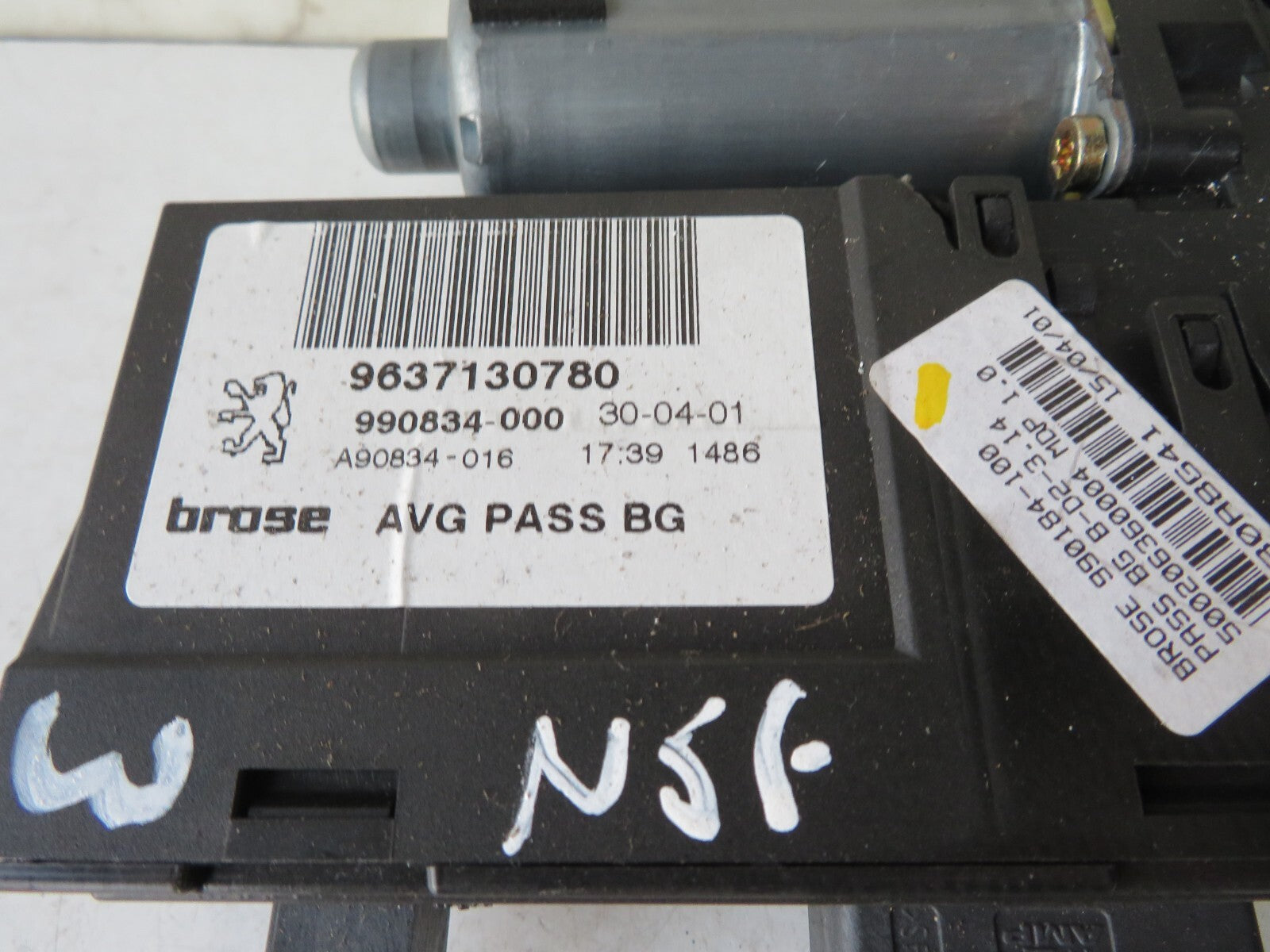 PEUGEOT 307 NSF WINDOW MOTOR 9637130780 2001-2008 AMS1538-3