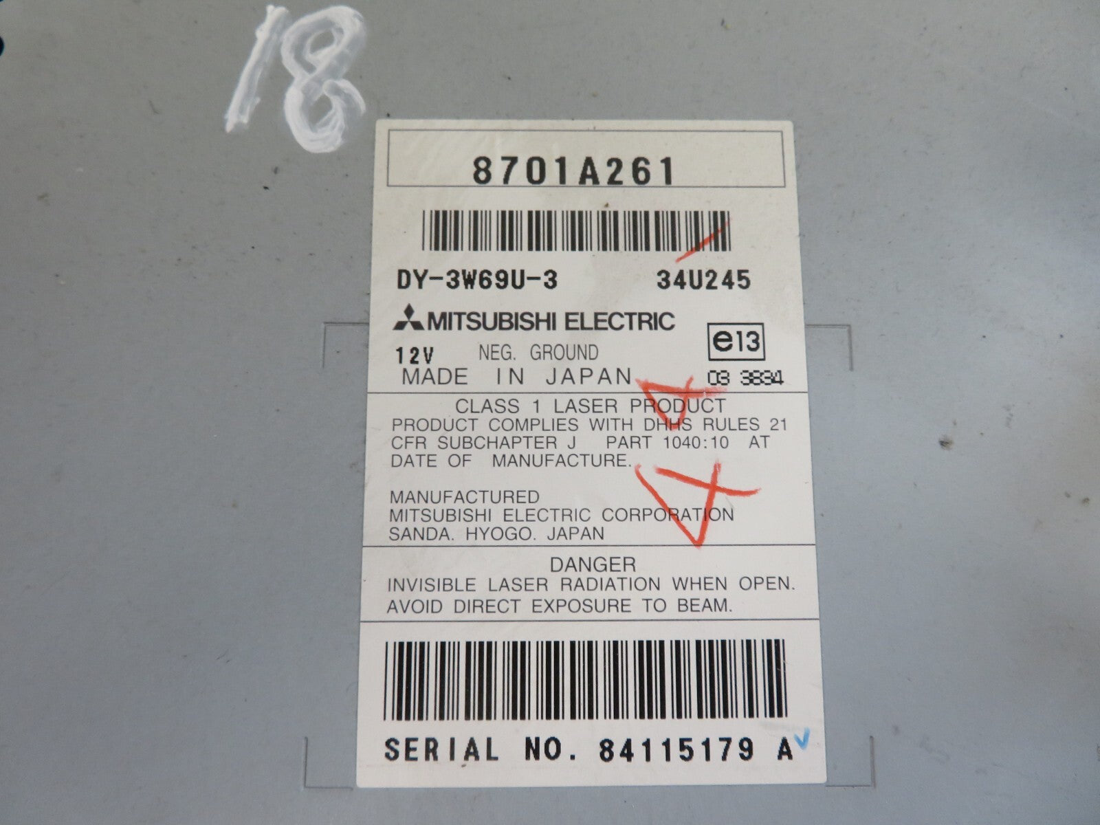 PEUGEOT 4007 RADIO CD HEAD UNIT DY-3W69U-3 2007-2012 1603-18