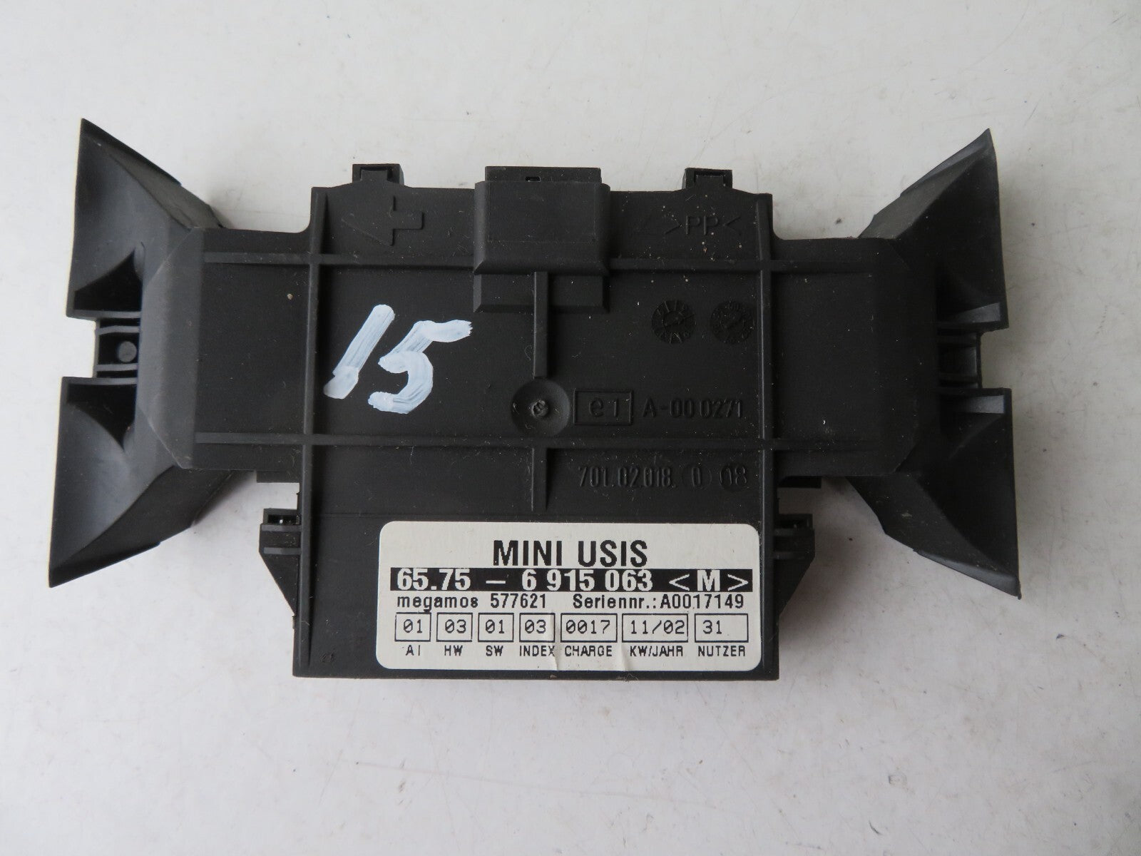 BMW MINI COOPER R50 ROOF ALARM SENSOR 6915063 2000-2006 A0925-15