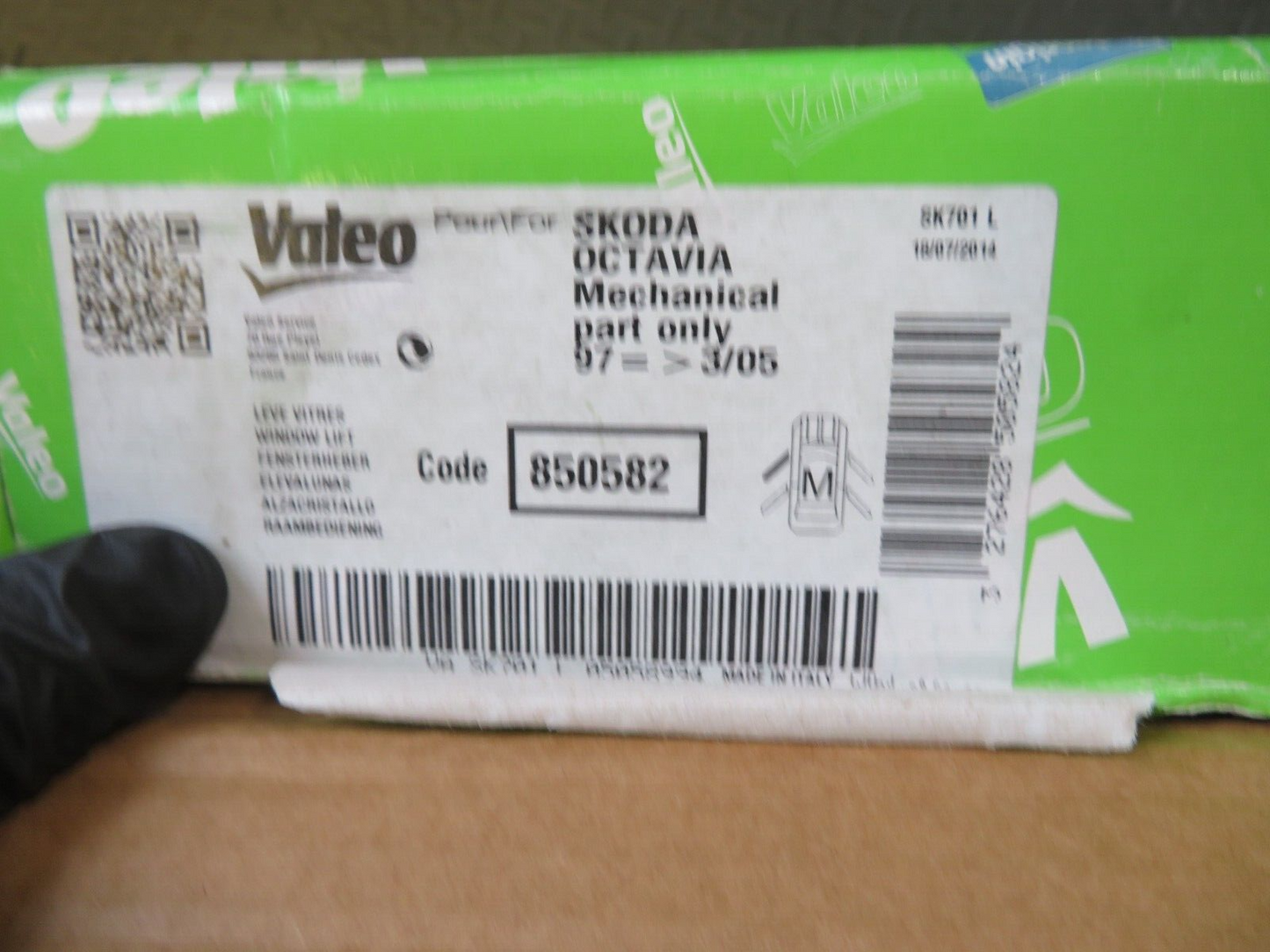 NSF LH PASSENGER WINDOW REGULATOR FOR SKODA OCTAVIA 1997-2005 VALEO 850582