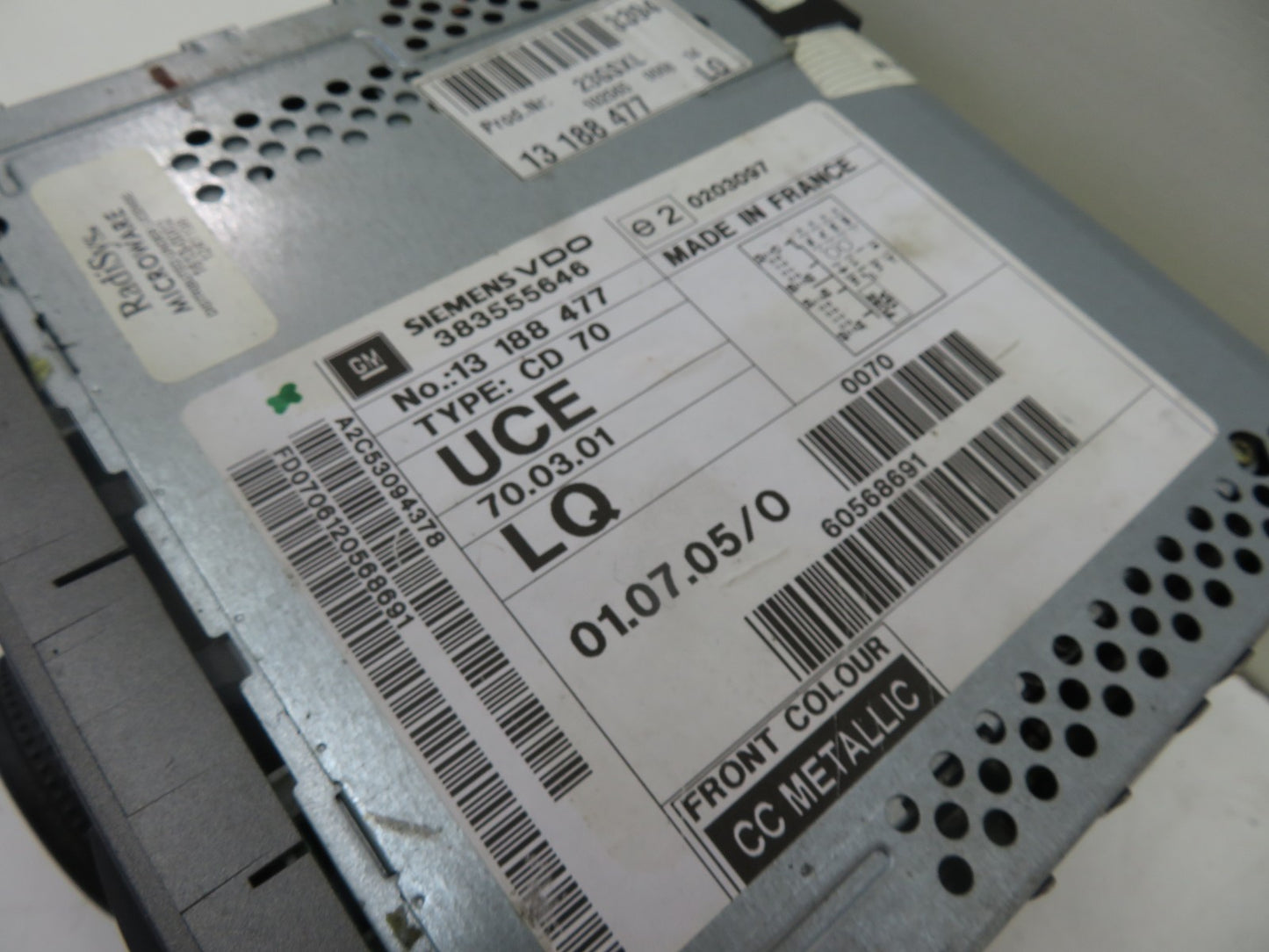 VAUXHALL VECTRA C HEAD UNIT WITH DISPLAY 13188477 24461297 2002-2008 KF55-3