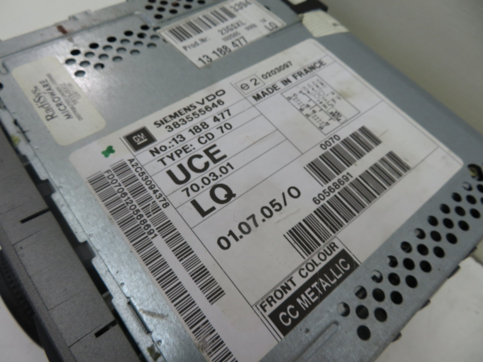 VAUXHALL VECTRA C HEAD UNIT WITH DISPLAY 13188477 24461297 2002-2008 KF55-3