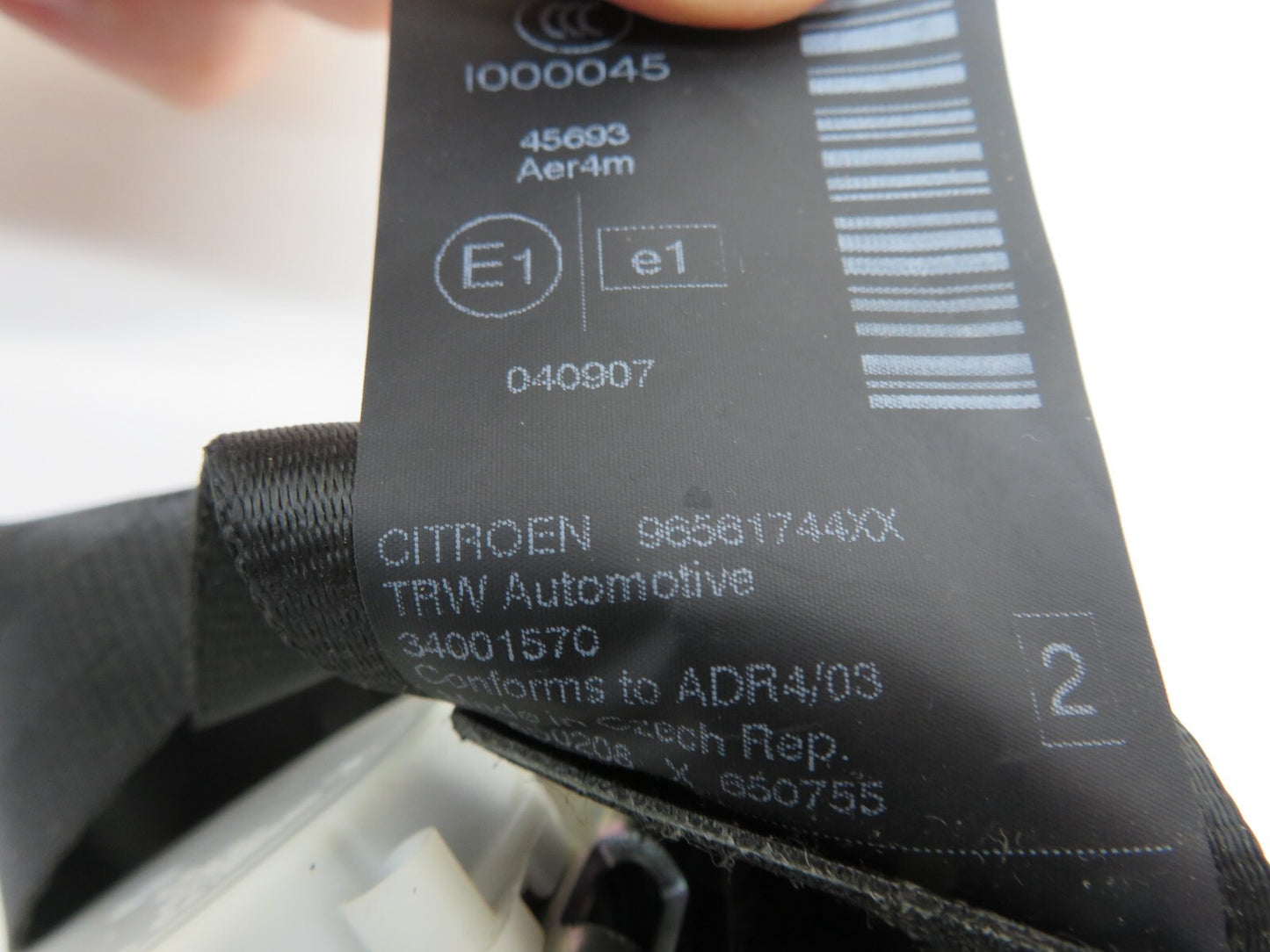 CITROEN C5 X7 OSR RIGHT REAR SEAT BELT 96561744XX 2008-2015 1528