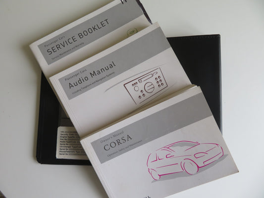 VAUXHALL CORSA C OWNERS MANUAL WITH FOLDER 2000-2006 HM4-4