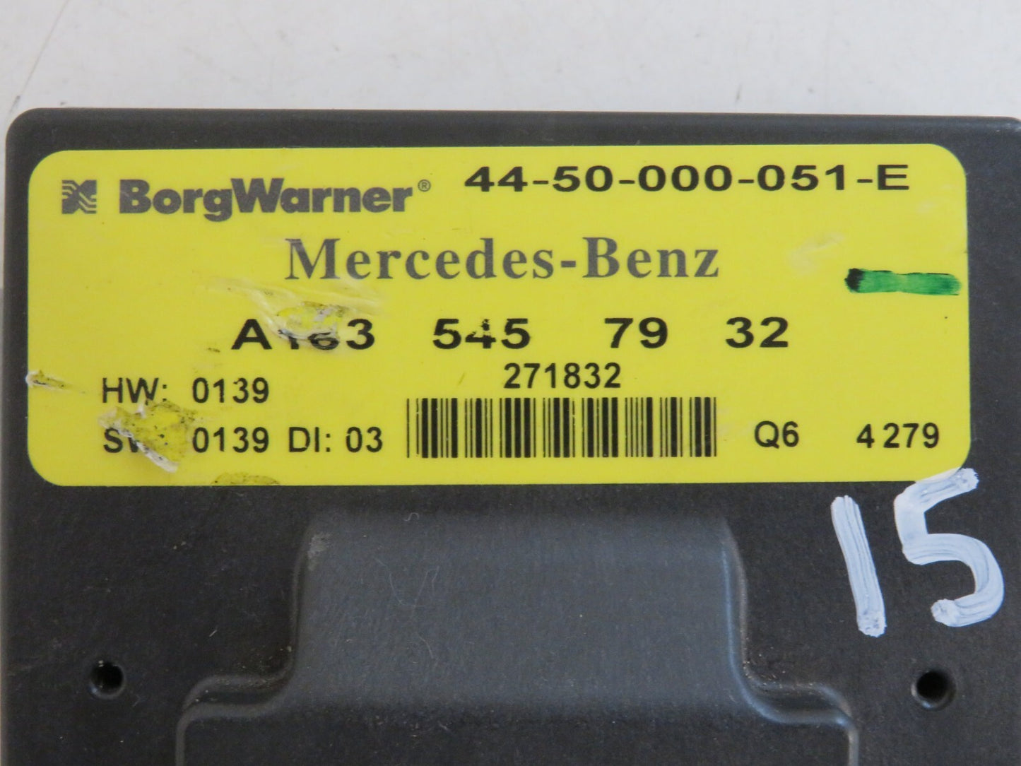 MERCEDES BENZ ML270 W163 TRANSFER BOX CONTROL ECU A1635457932 02-05 MIX1010-15