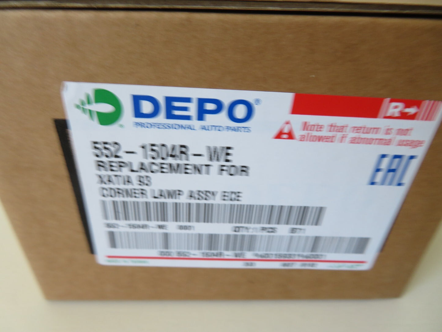 OS DRIVER FRONT CORNER LIGHT FOR CITROEN XANTIA 1993-1999 552-1504R-WE