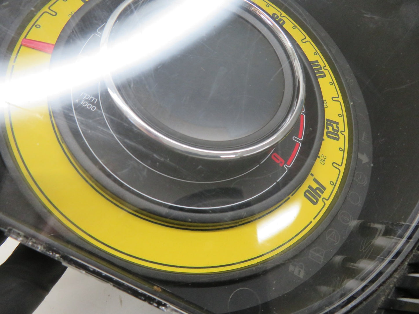 FIAT 500 1.2 PETROL INSTRUMENT SPEEDO CLUSTER DIESEL EDITION YELLOW FACE 2010-13