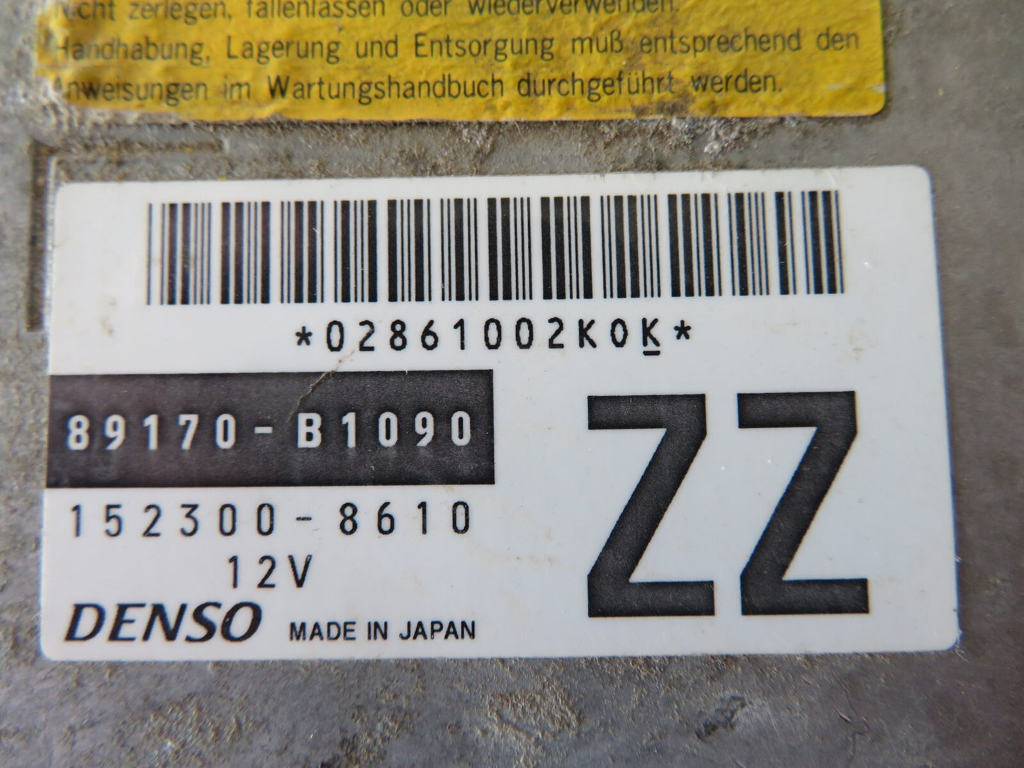 DAIHATSU SIRION AIRBAG CONTROL MODULE 89170-81090 2005-2010 ACS1720