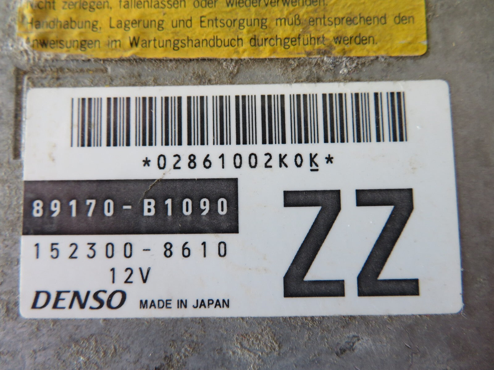 DAIHATSU SIRION AIRBAG CONTROL MODULE 89170-81090 2005-2010 ACS1720