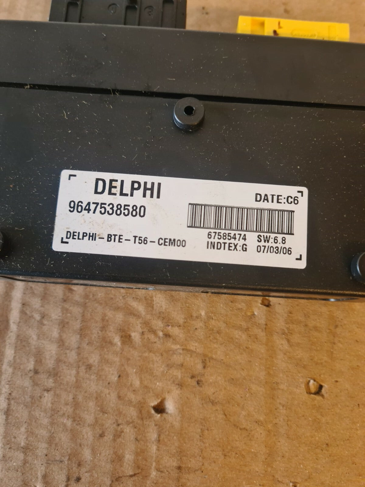 PEUGEOT 307CC ROOF CONTROL ECU MODULE 9647538580 2003-2009 A44 