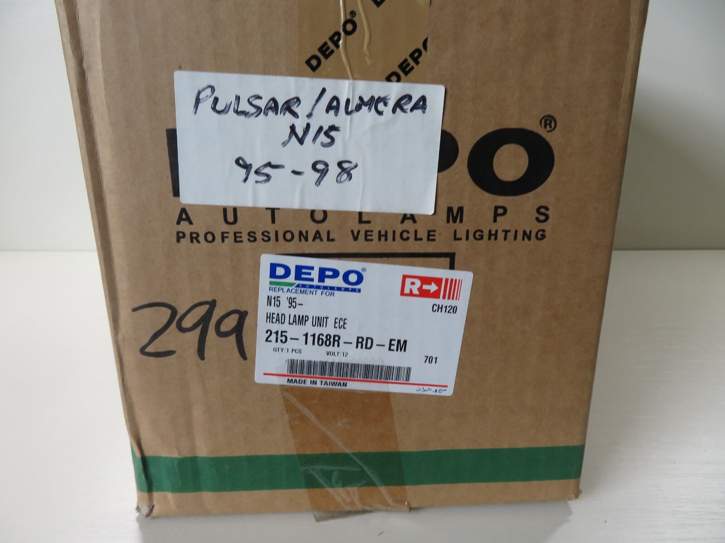 OS DRIVER RH DEPO HEADLIGHT 215-1166L-RD-E FOR NISSAN ALMERA 1995-1998 #LMS2