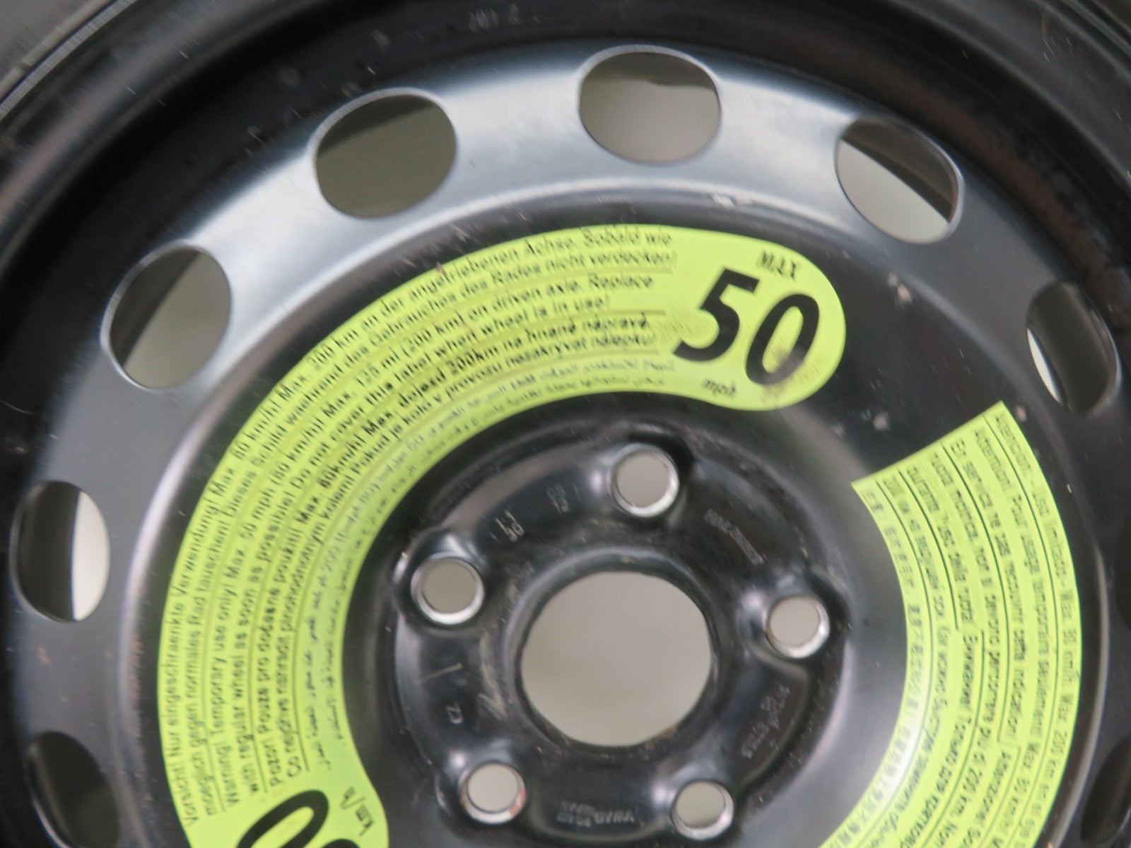 VOLKSWAGEN VW GOLF MK6 R16 16" SPARE WHEEL SPACE SAVER 2009-2013