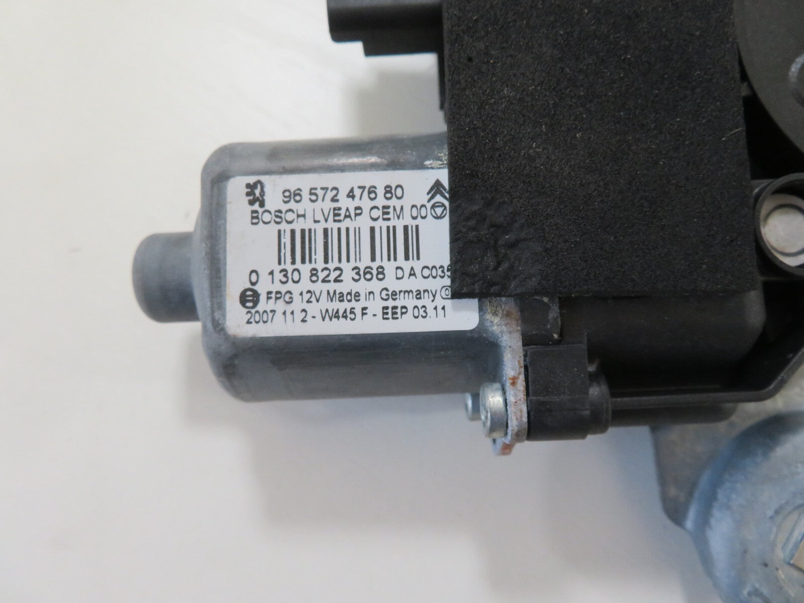 PEUGEOT 308 NSF PASSENGER WINDOW REGULATOR MOTOR 9657247680 2007-2013 1422-1