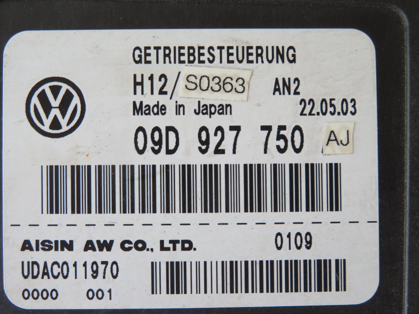 PORSCHE CAYENNE 955 GEARBOX ECU 09d927750aj 2000-2004 AMS1020 SA