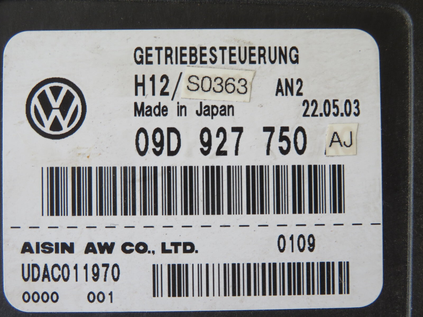 PORSCHE CAYENNE 955 GEARBOX ECU 09d927750aj 2000-2004 AMS1020 SA