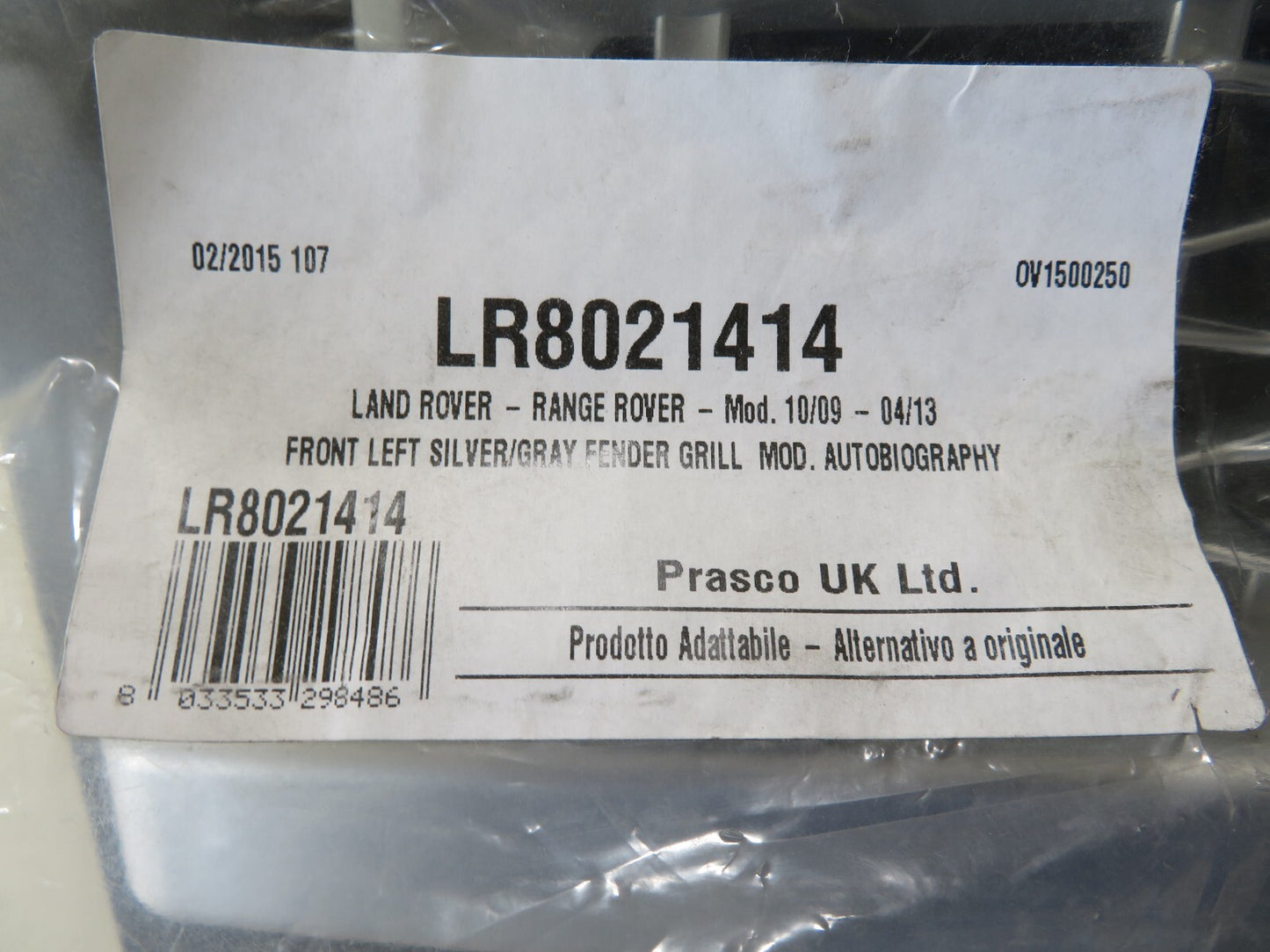 NS PASSENGER SIDE VENT GRILLE FOR RANGE ROVER SPORT L320 LR8021414 09-13