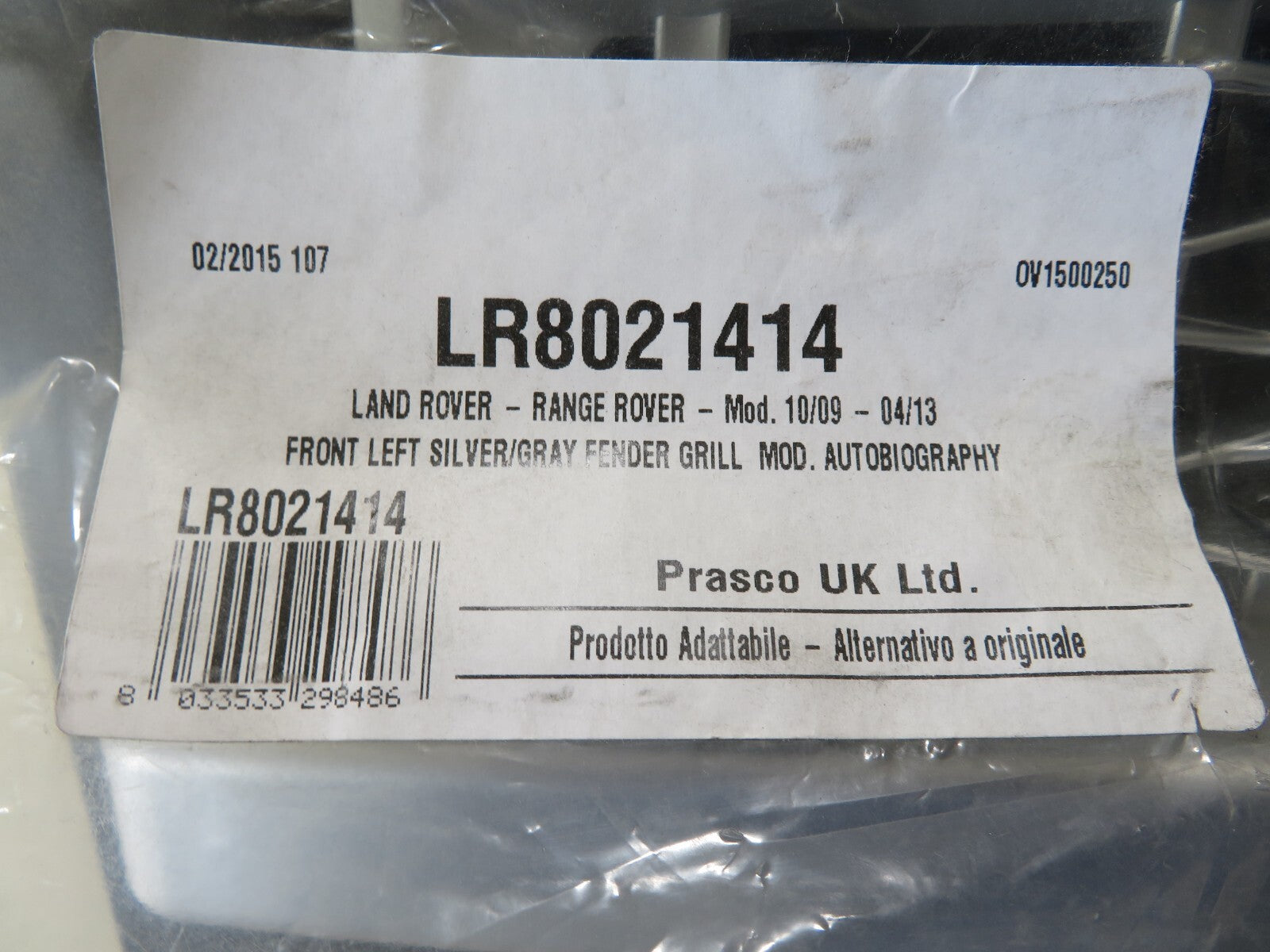 NS PASSENGER SIDE VENT GRILLE FOR RANGE ROVER SPORT L320 LR8021414 09-13