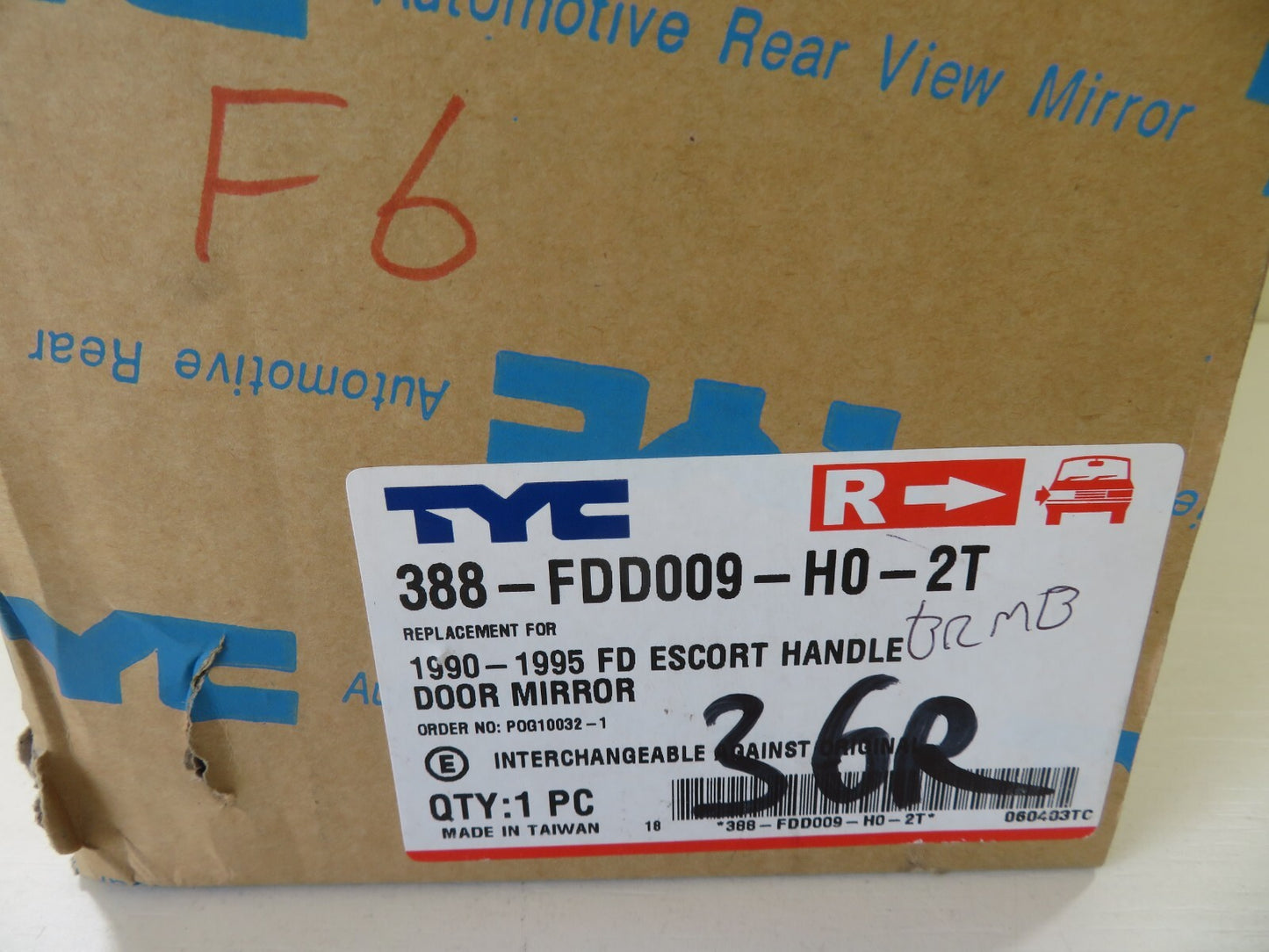 OS DRIVER RH DOOR WING MIRROR FOR FORD ESCORT 388-FD009-H0-2T 1990-1995 BRMB